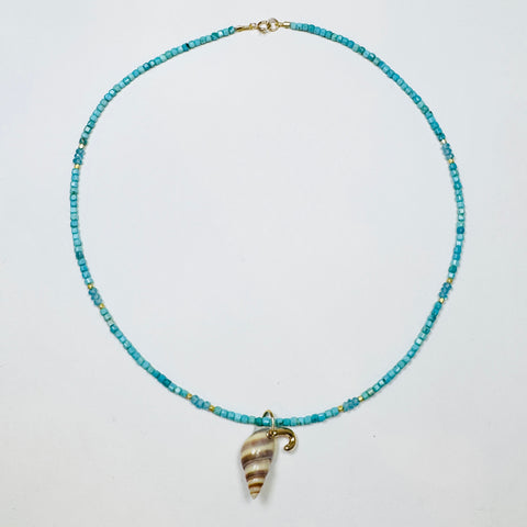 Inital shell necklace