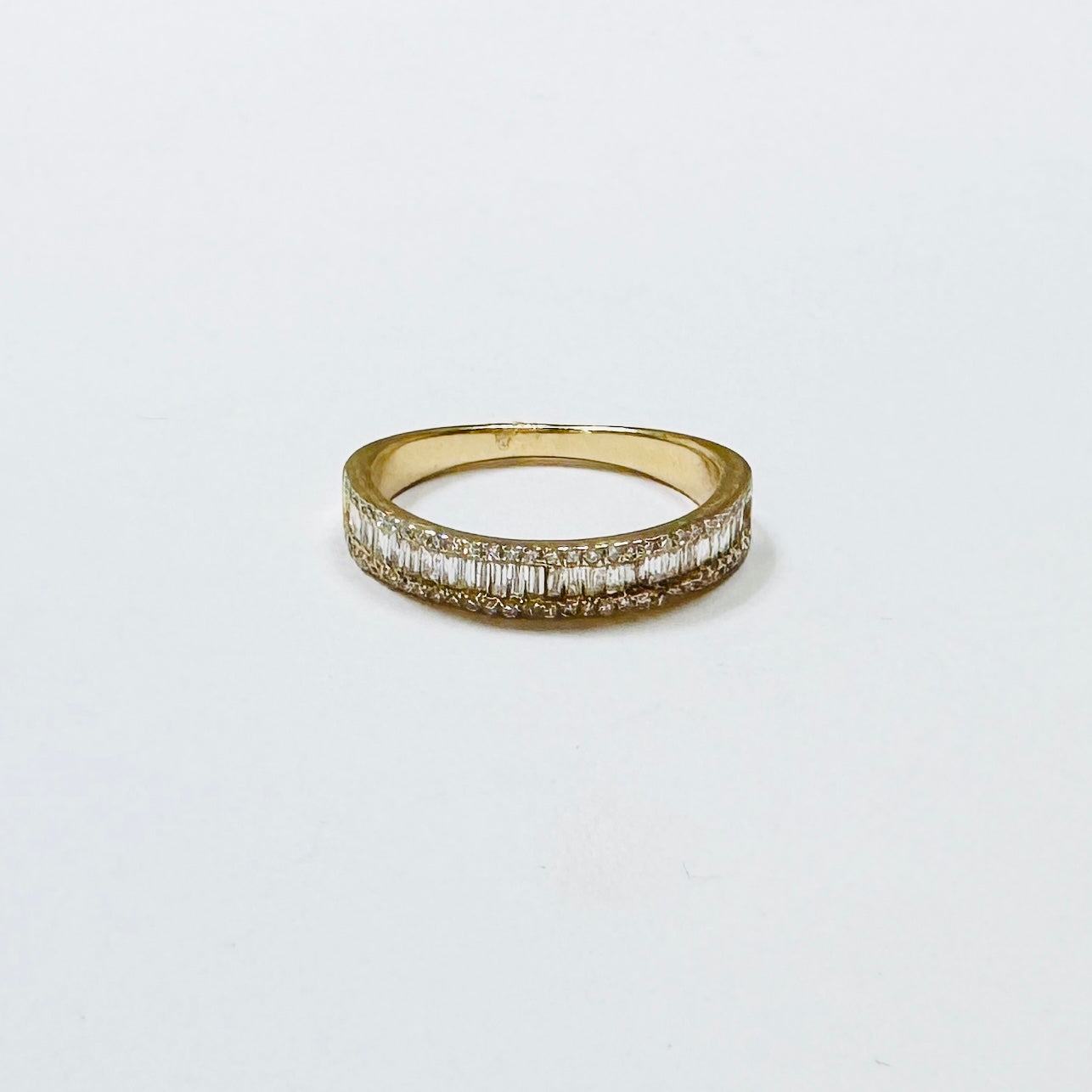 channel set diamond baguette band