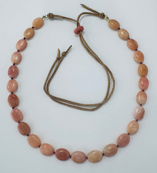 Convertible hat band, pink opal