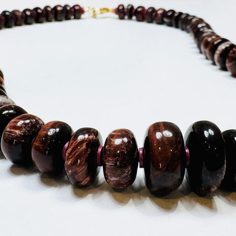 estate tigers eye candy necklace