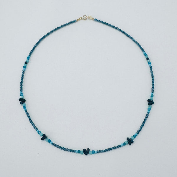 delicate briolette station necklace