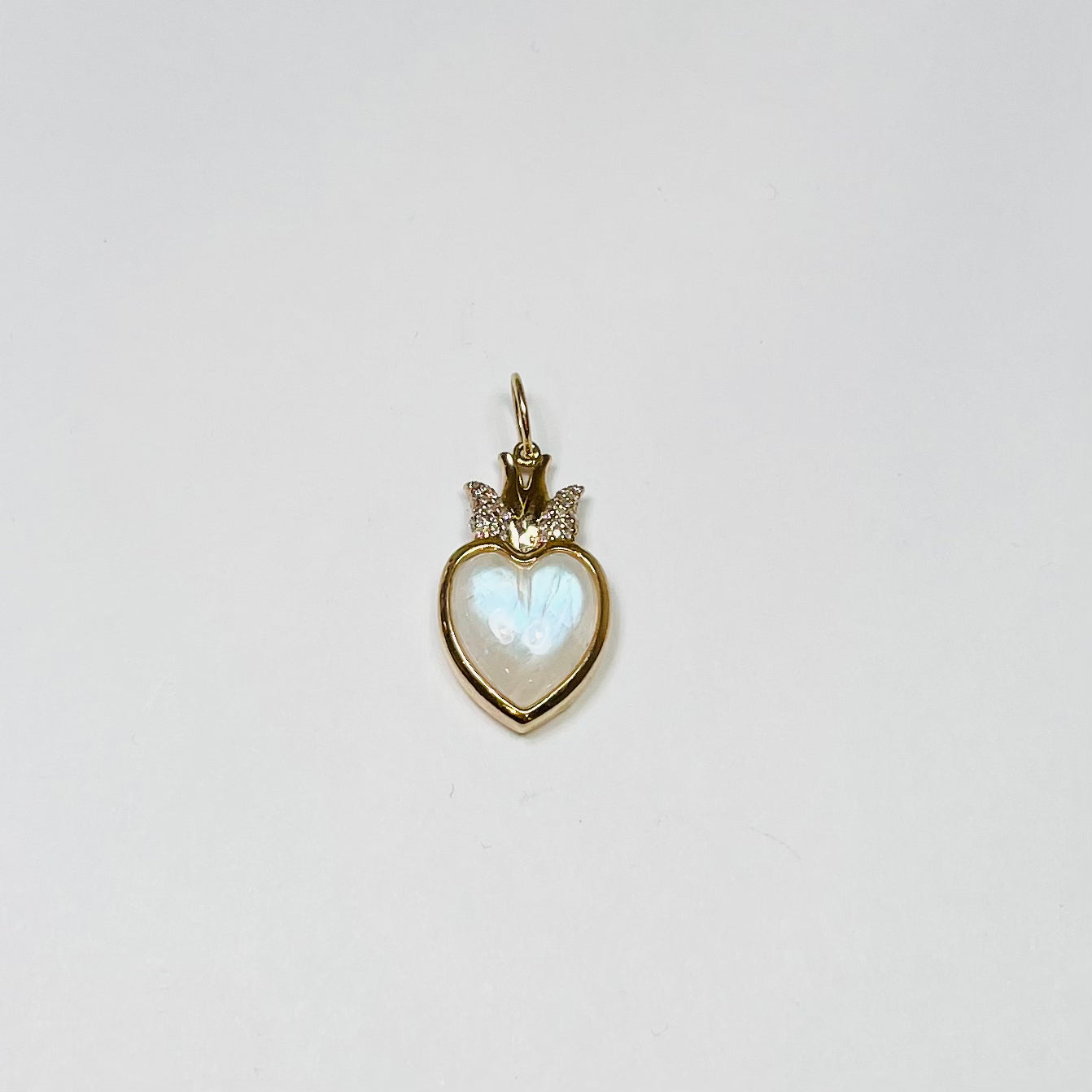 tulip opal heart pendant