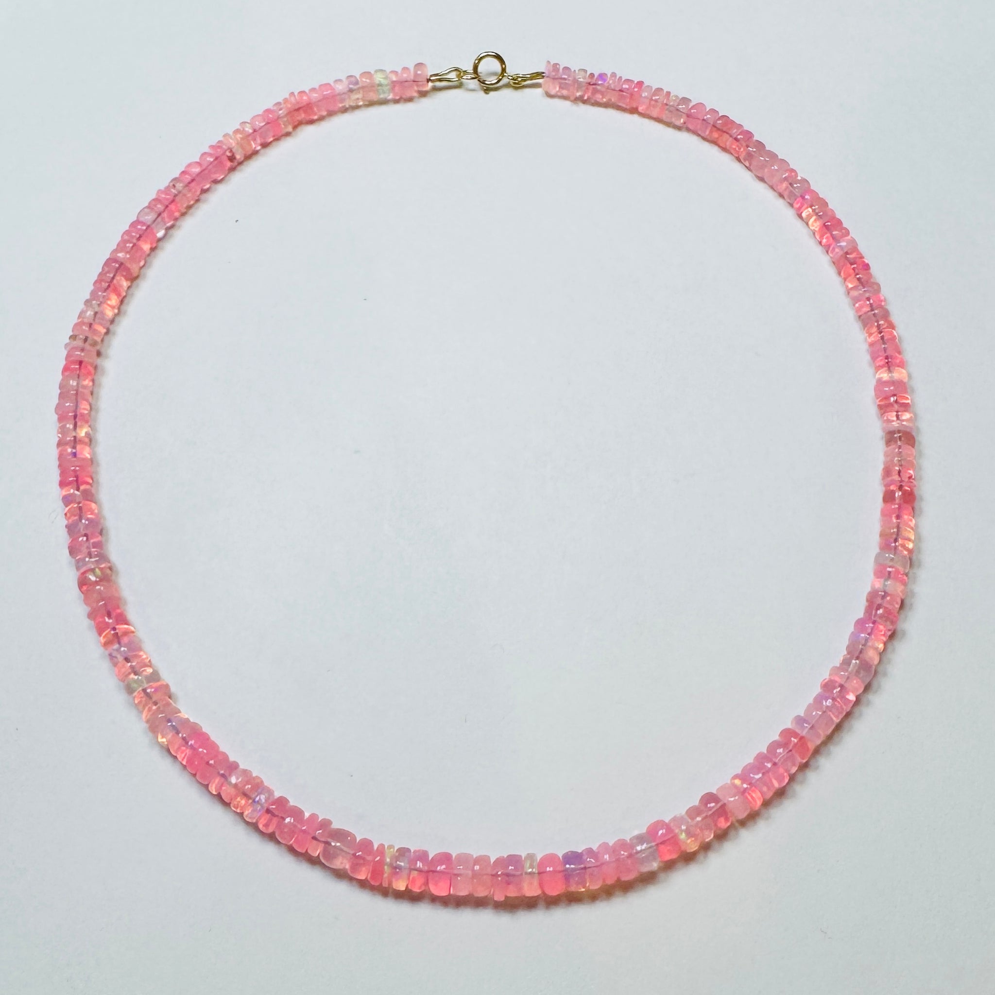 pink lemonade opal candy necklace