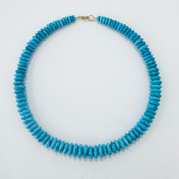 German cut turquoise candy necklace