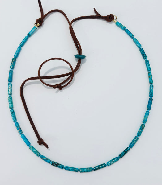Convertible hat band, turquoise tube