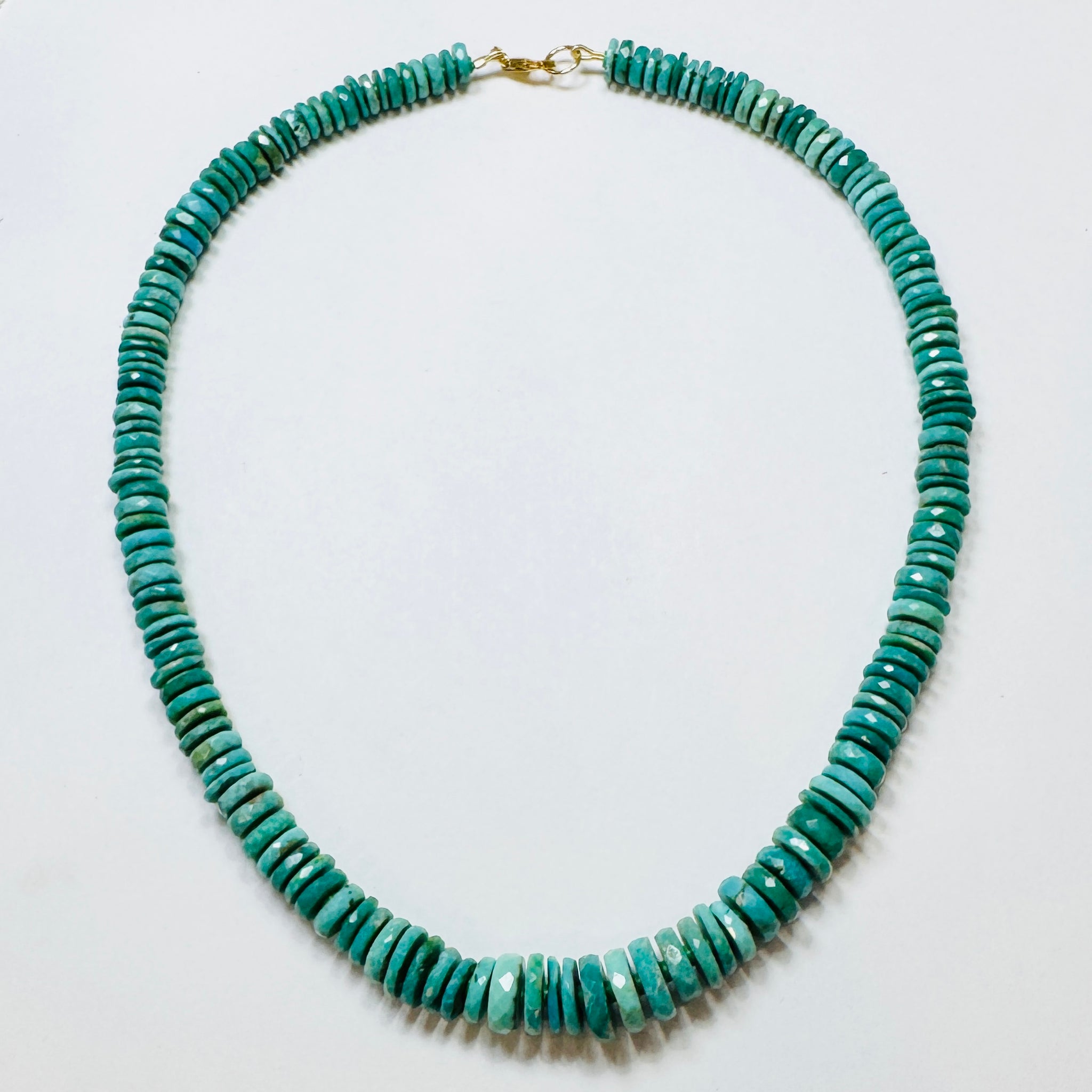 graduated turquoise slice candy necklace