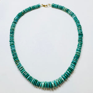graduated turquoise slice candy necklace