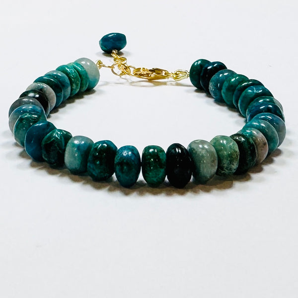 chrysocolla beaded bracelet