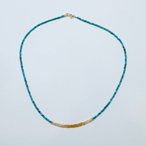 two tone delicate necklace