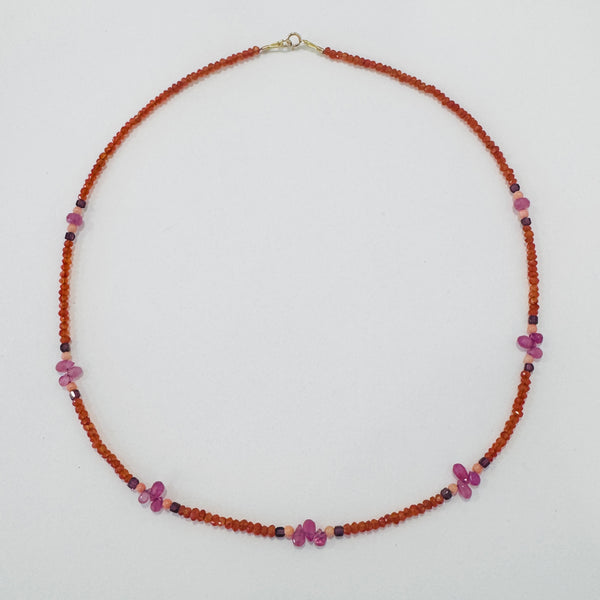 delicate briolette station necklace