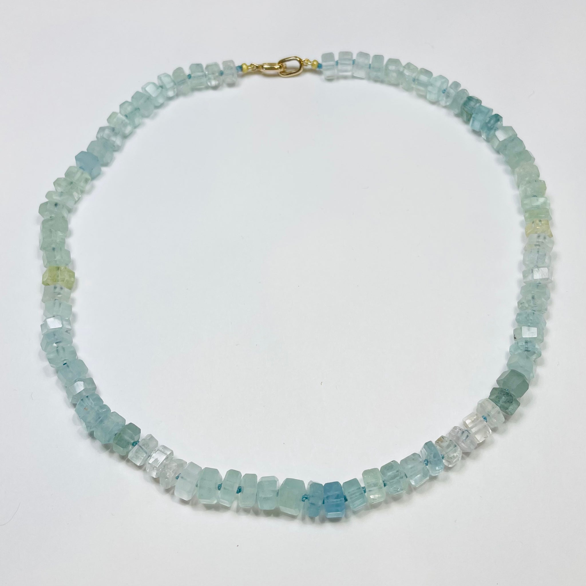knotted aquamarine necklace