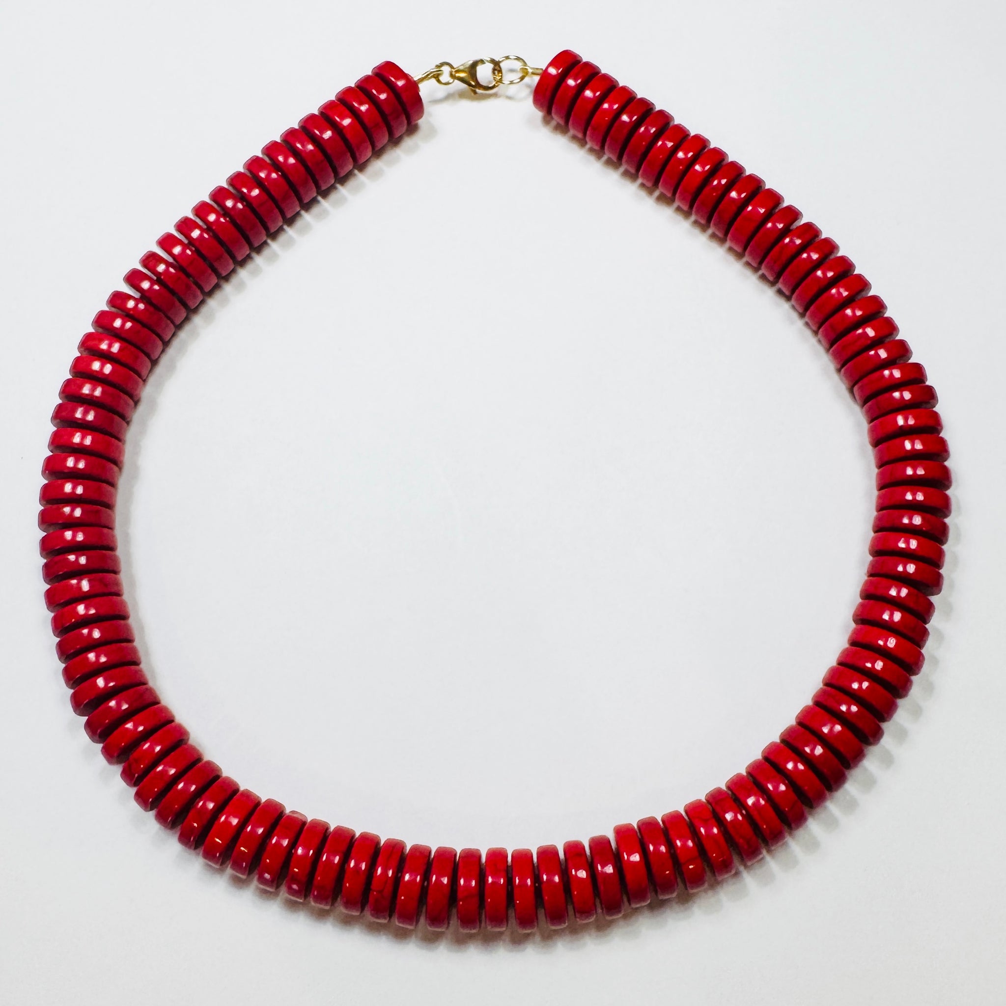 cherry red barrel candy necklace – Theodosia Jewelry