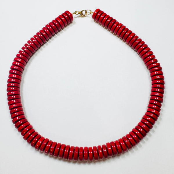 cherry red barrel candy necklace