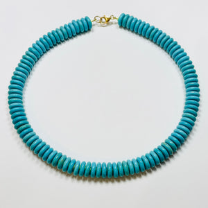 turquoise howlite barrel candy necklace