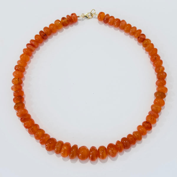smooth carnelian candy necklace