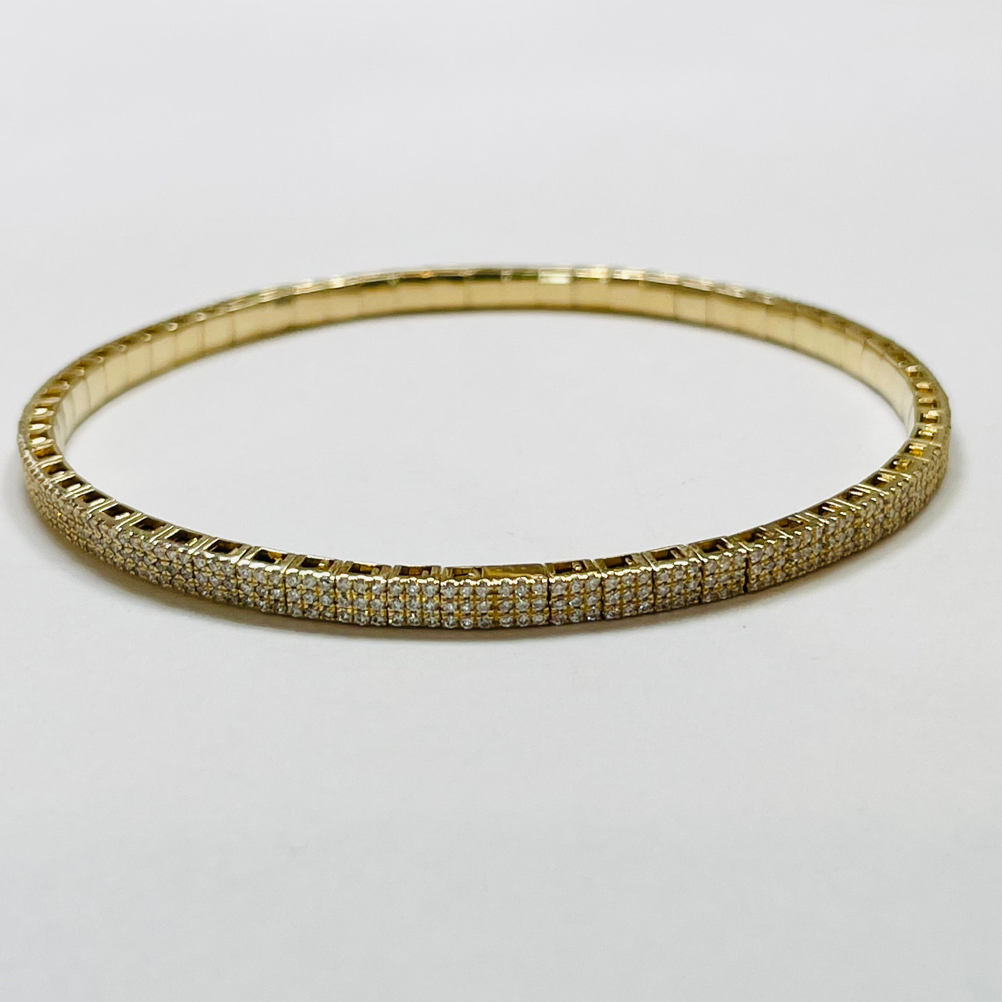 pave diamond stretch bracelet