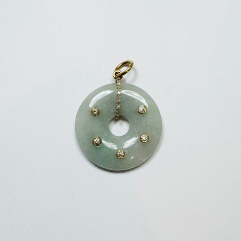 jade donut pendant