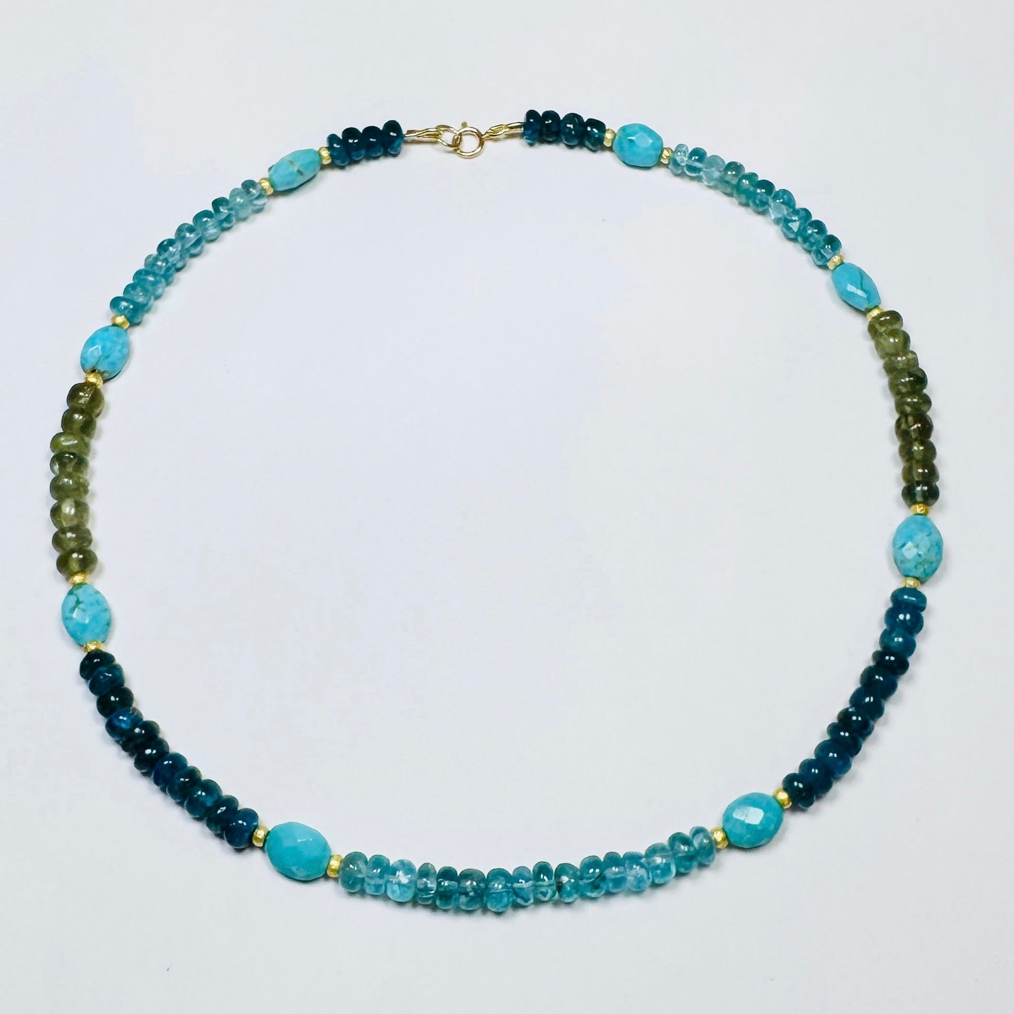 marine turquoise pop candy necklace