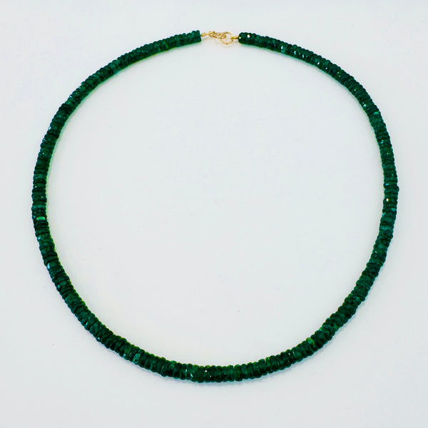 aventurine green heishi necklace