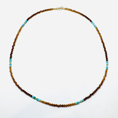 delicate color blocked cube necklace, eight station