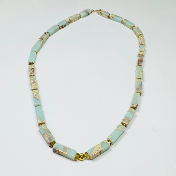 imperial jasper necklace with diamond bead