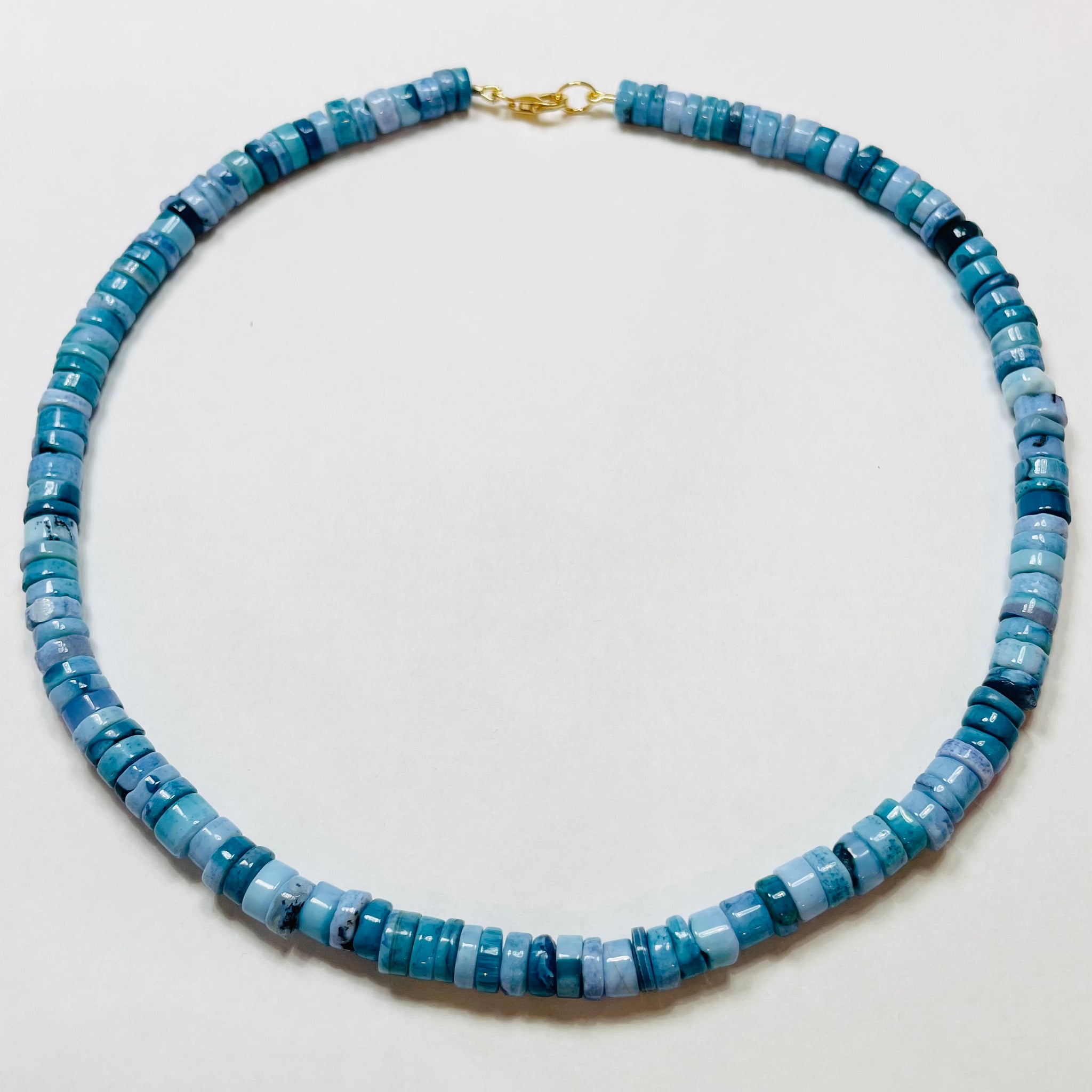 denim blue opal candy necklace