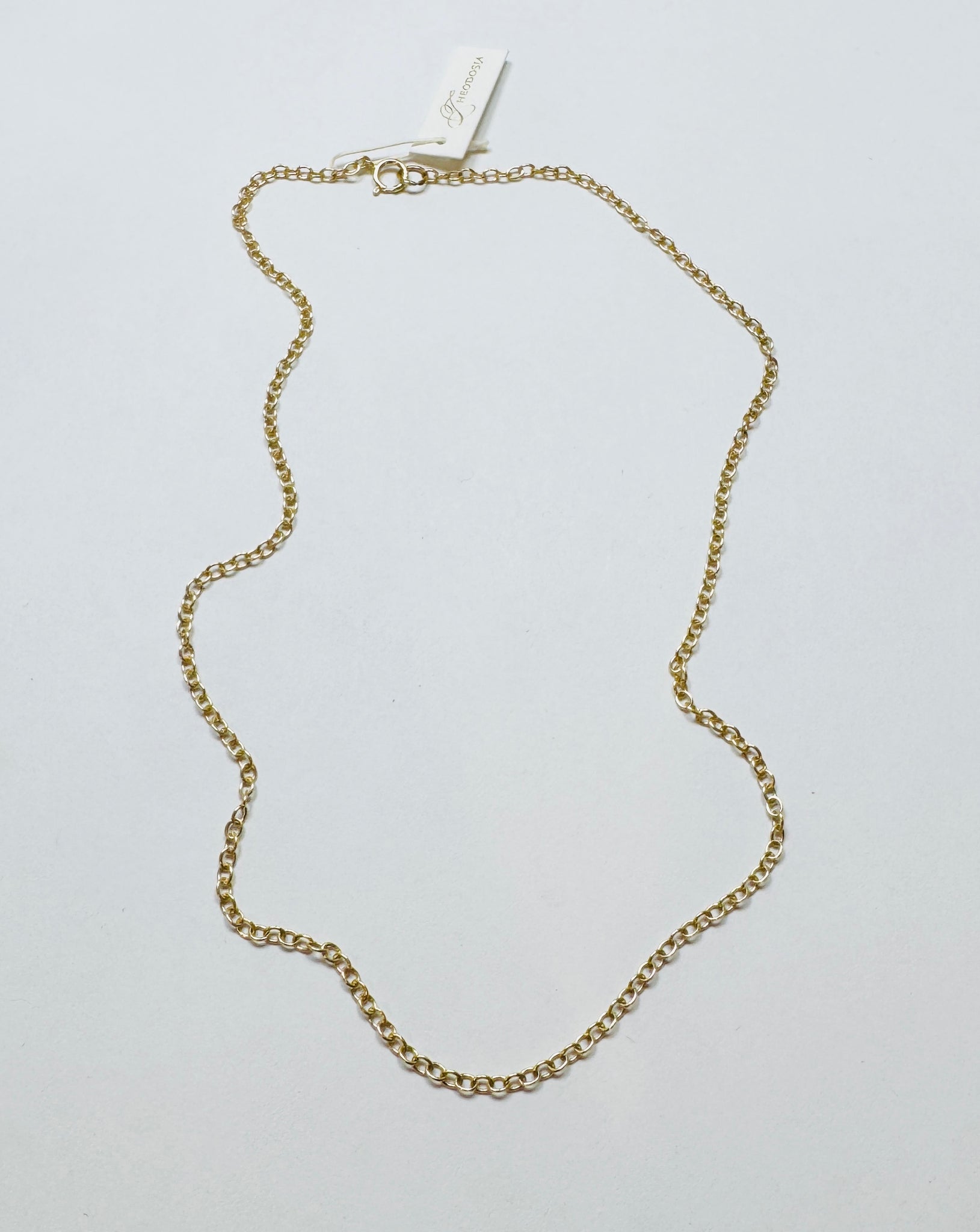 small rolo chain, 14 kt gold