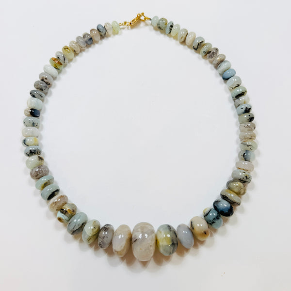 Peruvian opal graduated necklace