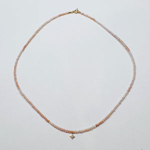 delicate turquoise necklace with diamond star charm