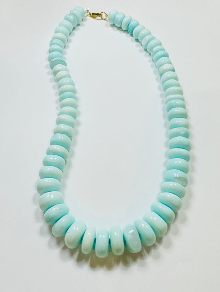 bright blue opal statement necklace