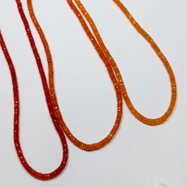 carnelian heishi necklace