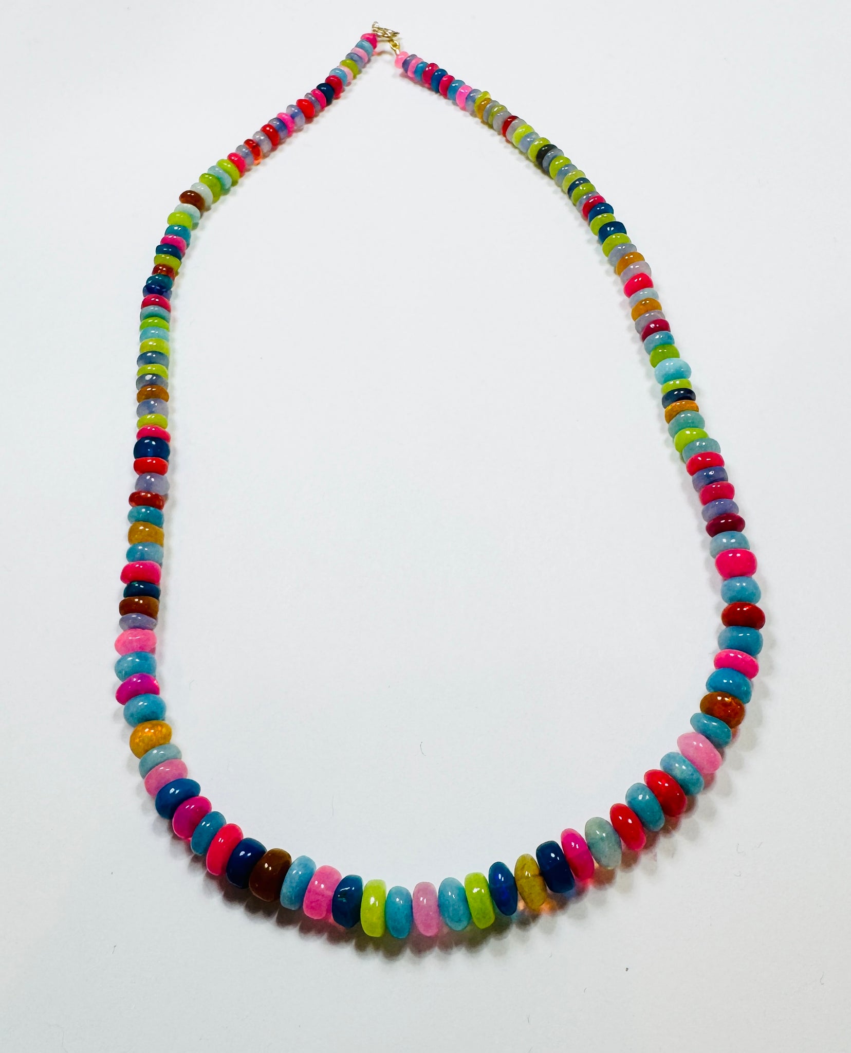 smooth neon opal candy necklace