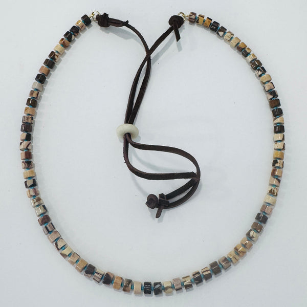Convertible hat band, speckled barrel jasper
