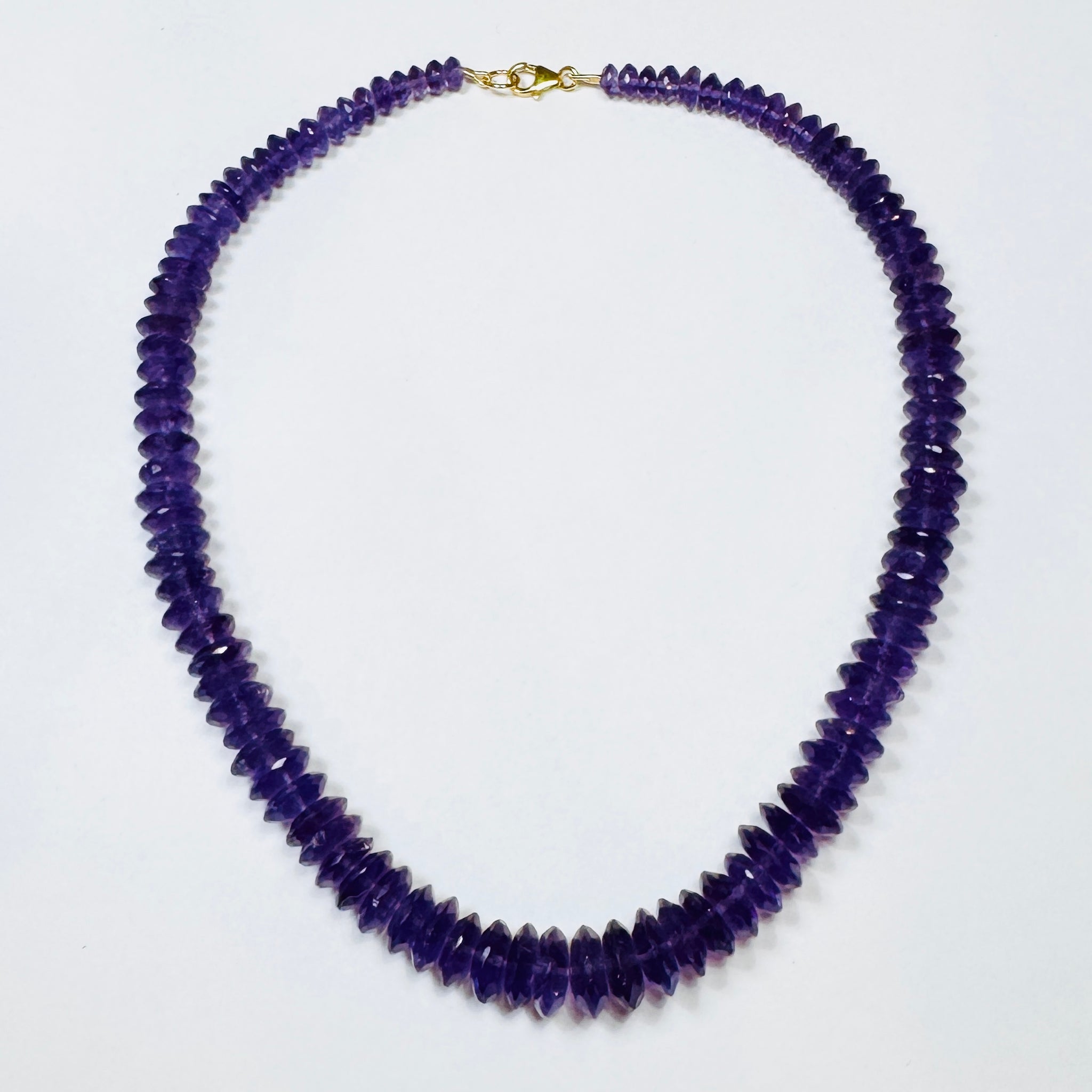 german cut amethyst candy necklace