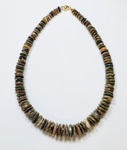 abalone shell statement necklace