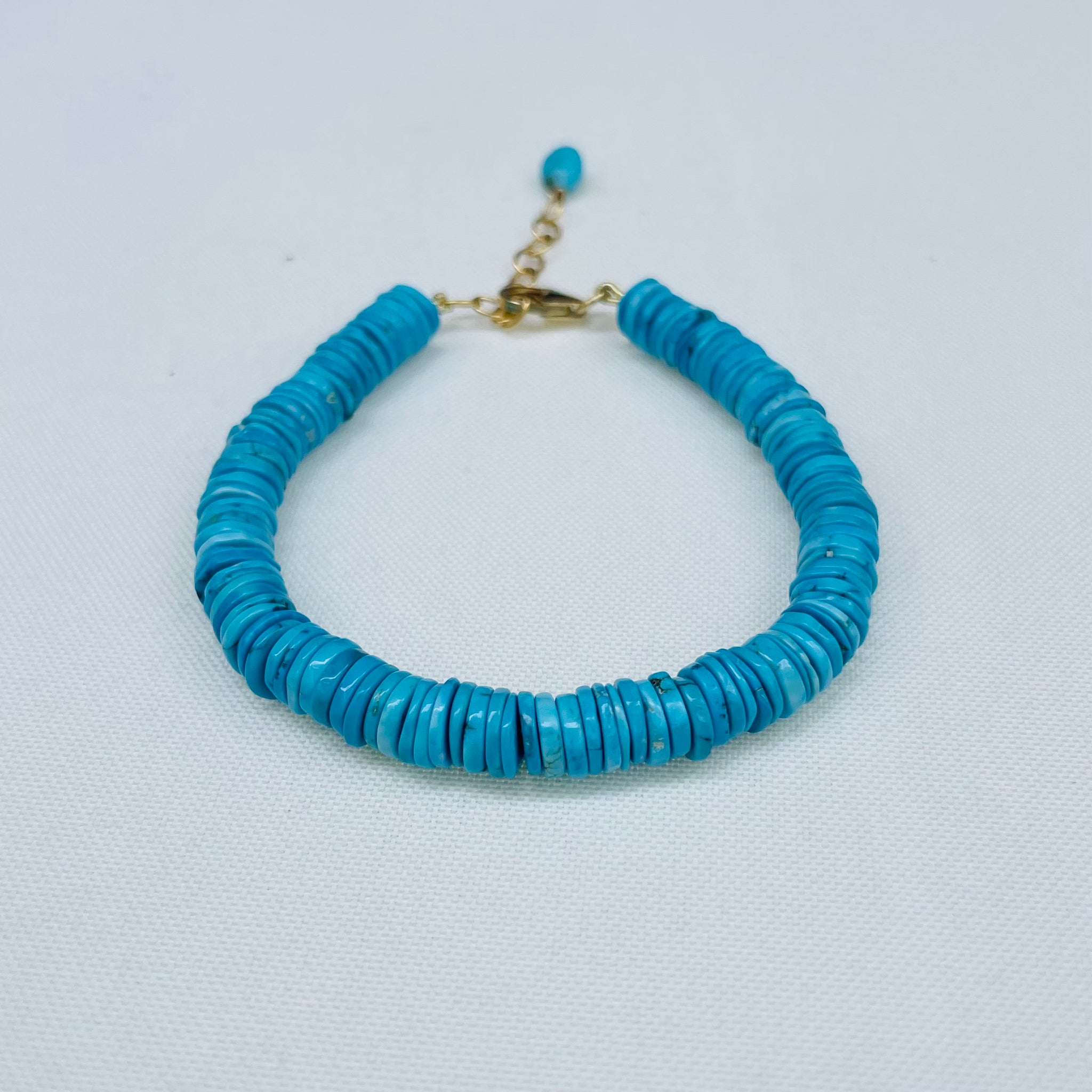 turquoise heishi bracelet
