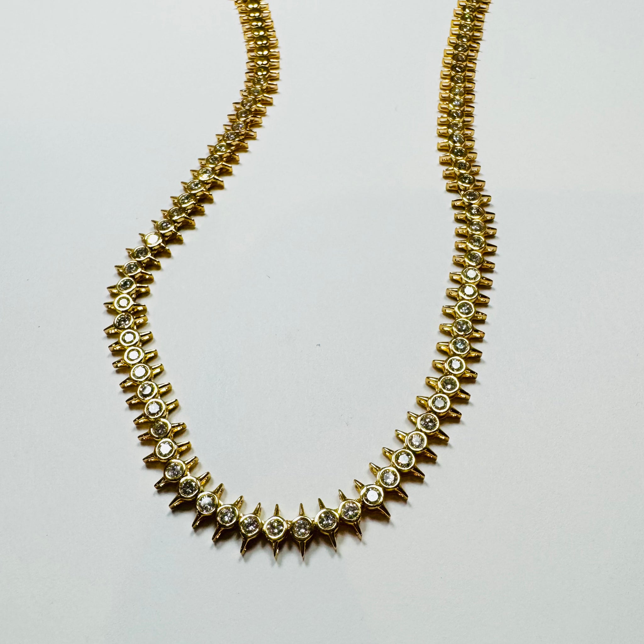 diamond spike necklace