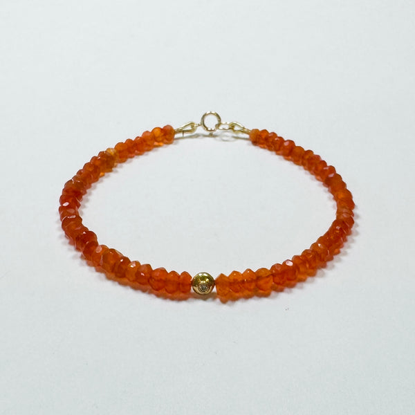 gemstone and diamond bead bracelet