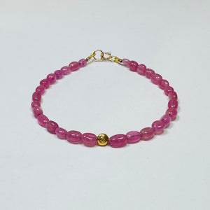 gemstone and diamond bead bracelet