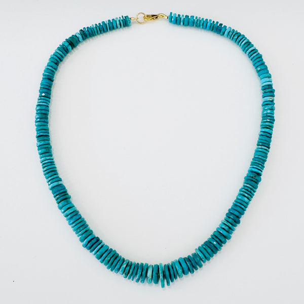 graduated turquoise slice candy necklace