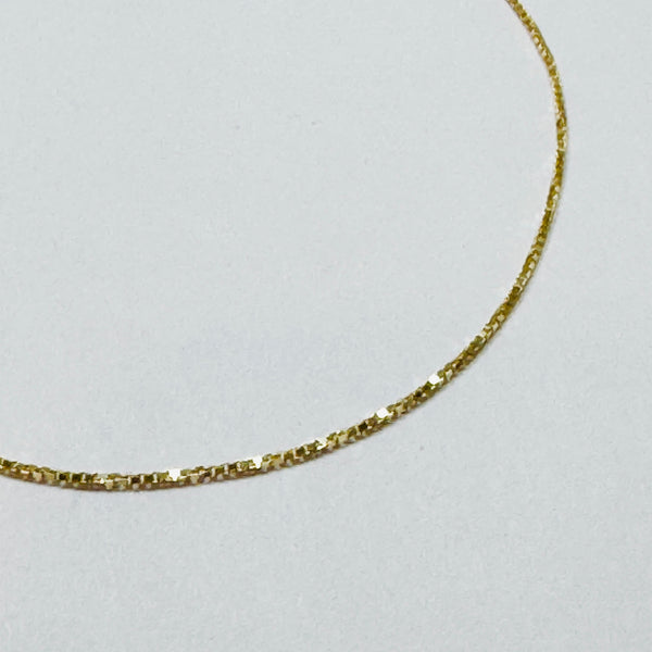 14k gold micro box chain