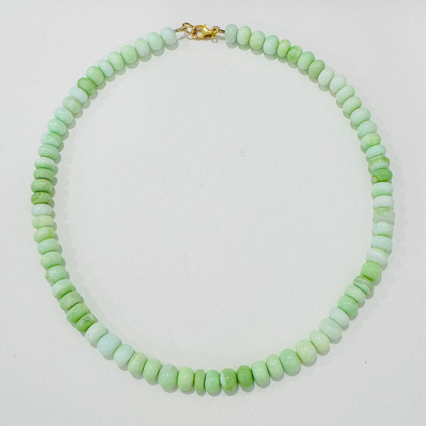 lime green opal candy necklace