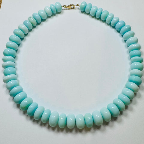 bright blue opal statement necklace