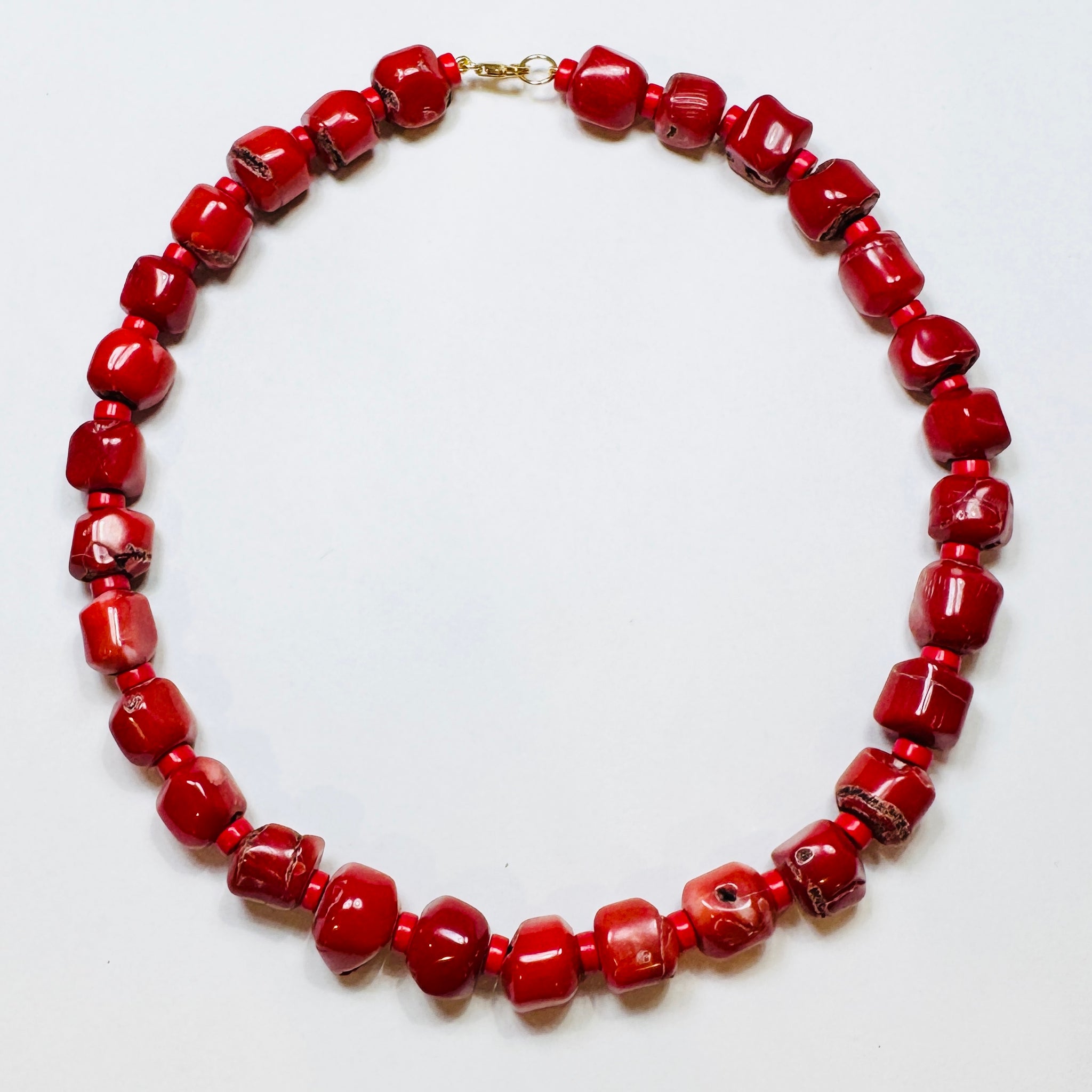 red coral candy necklace