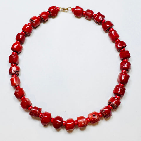 red coral candy necklace