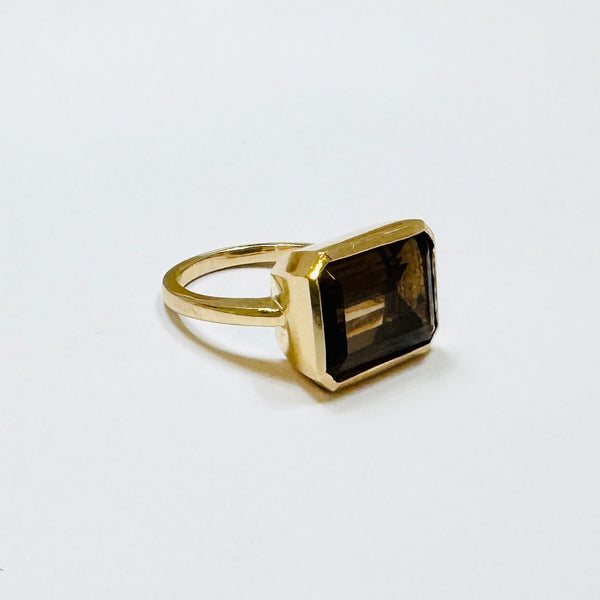 smokey topaz ring