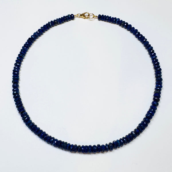 faceted lapis candy necklace