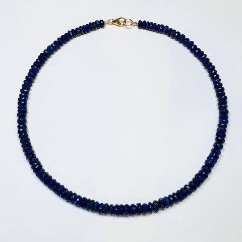 faceted lapis candy necklace