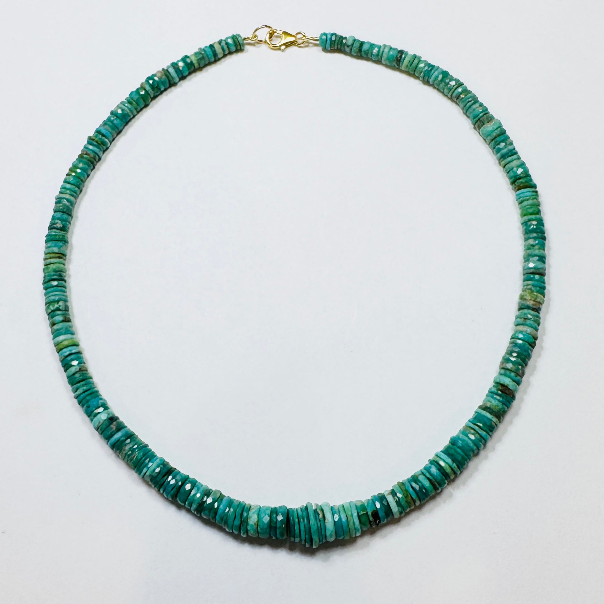 turquoise heishi necklace