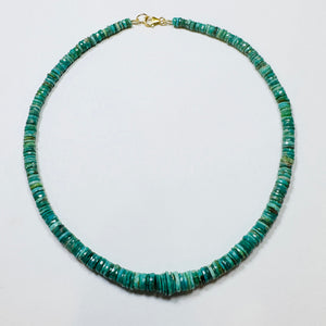 turquoise heishi necklace
